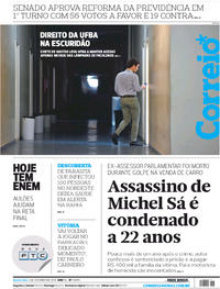 Capa do jornal Correio 02/10/2019