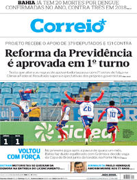 Capa do jornal Correio 11/07/2019
