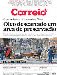Capa do jornal Correio 12/11/2019