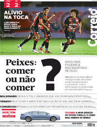 Capa do jornal Correio 13/11/2019
