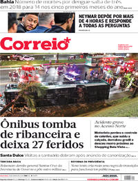 Capa do jornal Correio 14/06/2019
