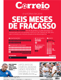 Capa do jornal Correio 15/07/2019