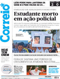 Capa do jornal Correio 18/09/2019