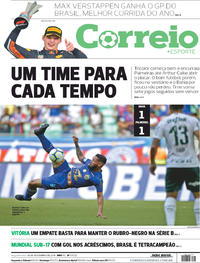 Capa do jornal Correio 18/11/2019