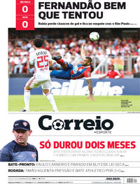 Capa do jornal Correio 20/05/2019