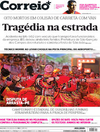 Capa do jornal Correio 21/06/2019