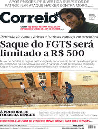 Capa do jornal Correio 25/07/2019