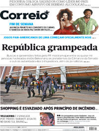 Capa do jornal Correio 26/07/2019