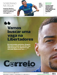 Capa do jornal Correio 26/08/2019