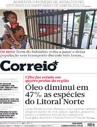 Capa do jornal Correio 26/11/2019
