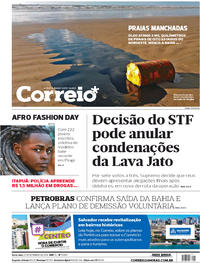 Capa do jornal Correio 27/09/2019