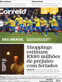 Capa do jornal Correio 28/06/2019