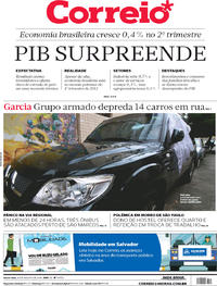 Capa do jornal Correio 30/08/2019
