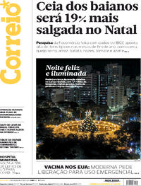 Capa do jornal Correio 01/12/2020