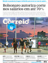 Capa do jornal Correio 02/04/2020