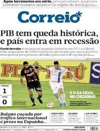Capa do jornal Correio 02/09/2020