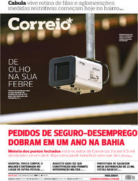 Capa do jornal Correio 03/06/2020