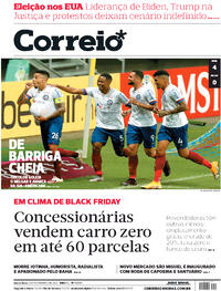 Capa do jornal Correio 06/11/2020