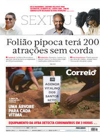 Capa do jornal Correio 07/02/2020