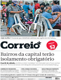 Capa do jornal Correio 07/05/2020