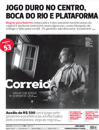 Capa do jornal Correio 08/05/2020