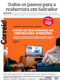 Capa do jornal Correio 08/07/2020