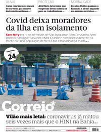Capa do jornal Correio 10/04/2020