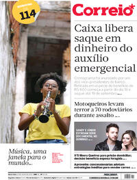 Capa do jornal Correio 10/07/2020