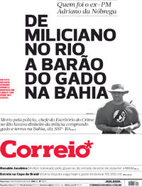 Capa do jornal Correio 11/02/2020