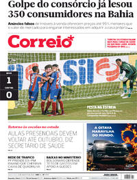 Capa do jornal Correio 13/08/2020