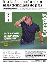 Capa do jornal Correio 14/09/2020