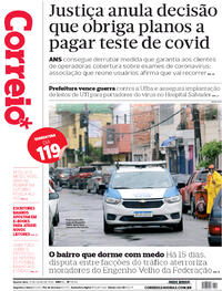 Capa do jornal Correio 15/07/2020