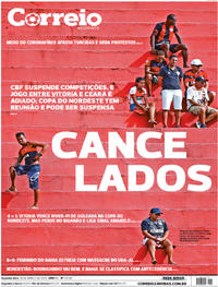 Capa do jornal Correio 16/03/2020