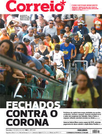Capa do jornal Correio 17/03/2020