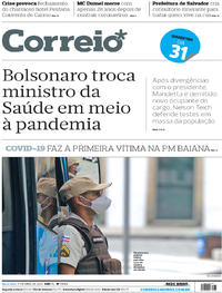 Capa do jornal Correio 17/04/2020