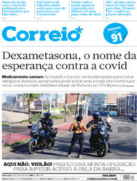 Capa do jornal Correio 17/06/2020