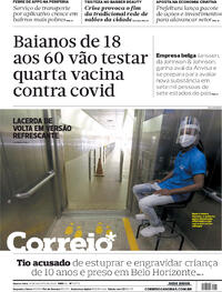 Capa do jornal Correio 19/08/2020