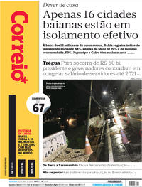 Capa do jornal Correio 22/05/2020