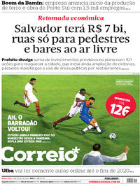 Capa do jornal Correio 22/07/2020