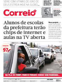 Capa do jornal Correio 23/06/2020
