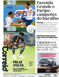 Capa do jornal Correio 23/07/2020