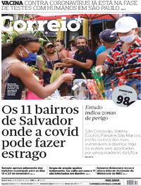 Capa do jornal Correio 24/06/2020