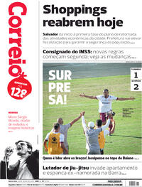 Capa do jornal Correio 24/07/2020