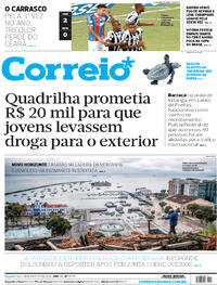 Capa do jornal Correio 24/08/2020