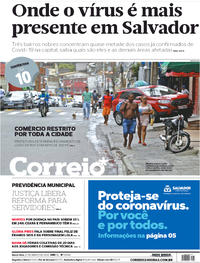 Capa do jornal Correio 27/03/2020