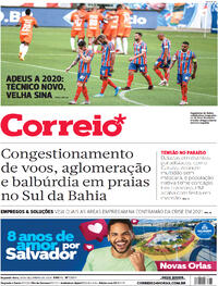 Capa do jornal Correio 28/12/2020