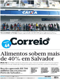 Capa do jornal Correio 29/04/2020