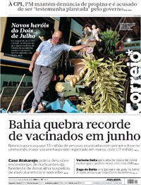 Capa do jornal Correio 02/07/2021