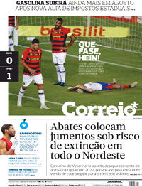 Capa do jornal Correio 02/08/2021