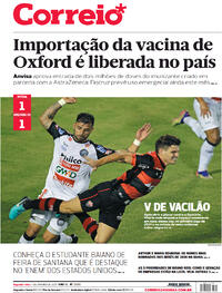 Capa do jornal Correio 04/01/2021